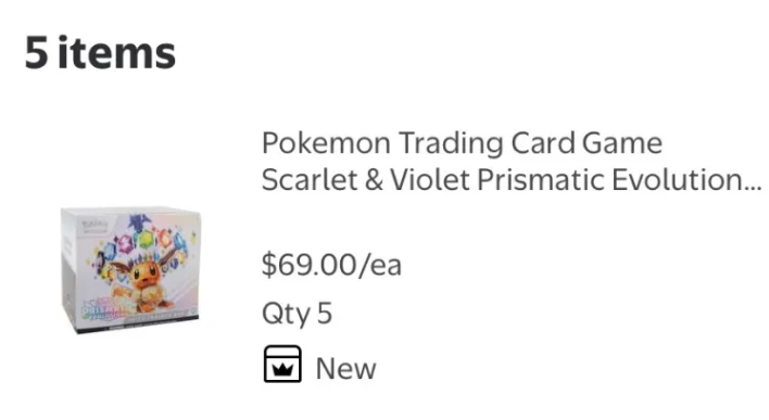 AndyCollectz's tweet photo. Prismatic ETB Walmart Drawing Winners are being processed! If you were chosen you were automatically charged for the order.

You can check your order history here:
https://t.co/7181tMxzZG
Drawing Page:
https://t.co/YsoSAG1rlF

Did you get lucky? #ad https://t.co/mOGhBu9CZ7