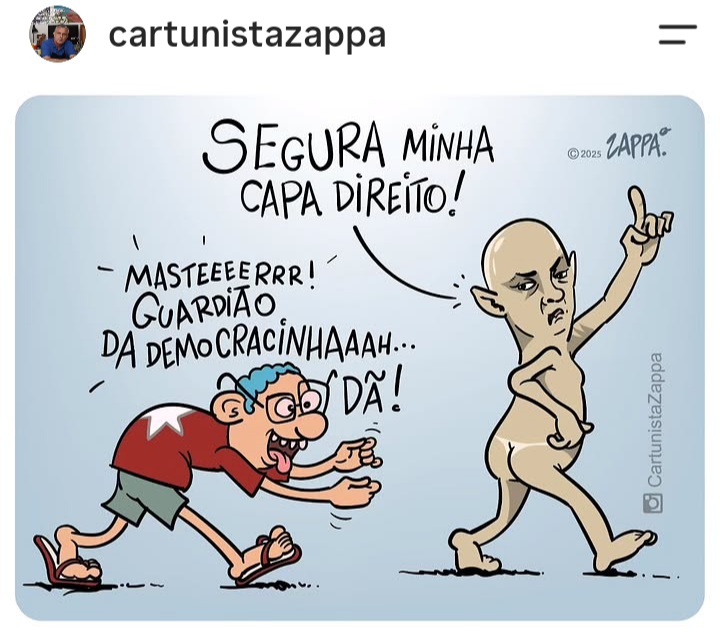 Zappa_Humor's tweet photo. Moraes editou a história do Brasil 

Assim como todo vagabundo que o defende, ele já deveria estar preso.

O "rei" dos idiotas está nu. https://t.co/o66EwyfI5W