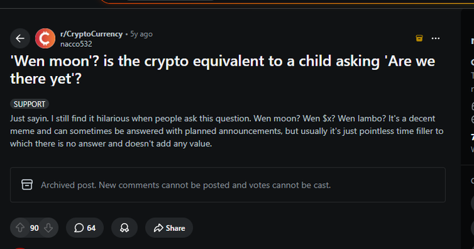 bsczhuang's tweet photo. HOW DID THIS NEVER BOND?!?!?!  

 Everyone who uses robinhood, r/wallstreetbets and crypto knows wen moon  
The most iconic saying to pump anyones bags   

Paired with reddit as thats where it originated from
https://t.co/nyt1RZNAzL
https://t.co/XmkP6xM0fq https://t.co/GJtIgjPDGt