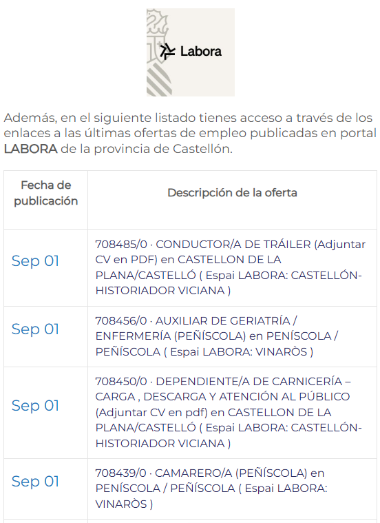 Asopar_CS's tweet photo. 🏬 01/09/2026 👩‍🦳🖱 Pulsa aquí ↘️ https://t.co/QqrUela1sj 👩‍🦳¡Descubre nuevas #ofertasdeempleo📜 de #Labora en #Castellón 🧑📲 junto con otras novedades, en el portal📲#APdCS! https://t.co/TEIJjt3XNq