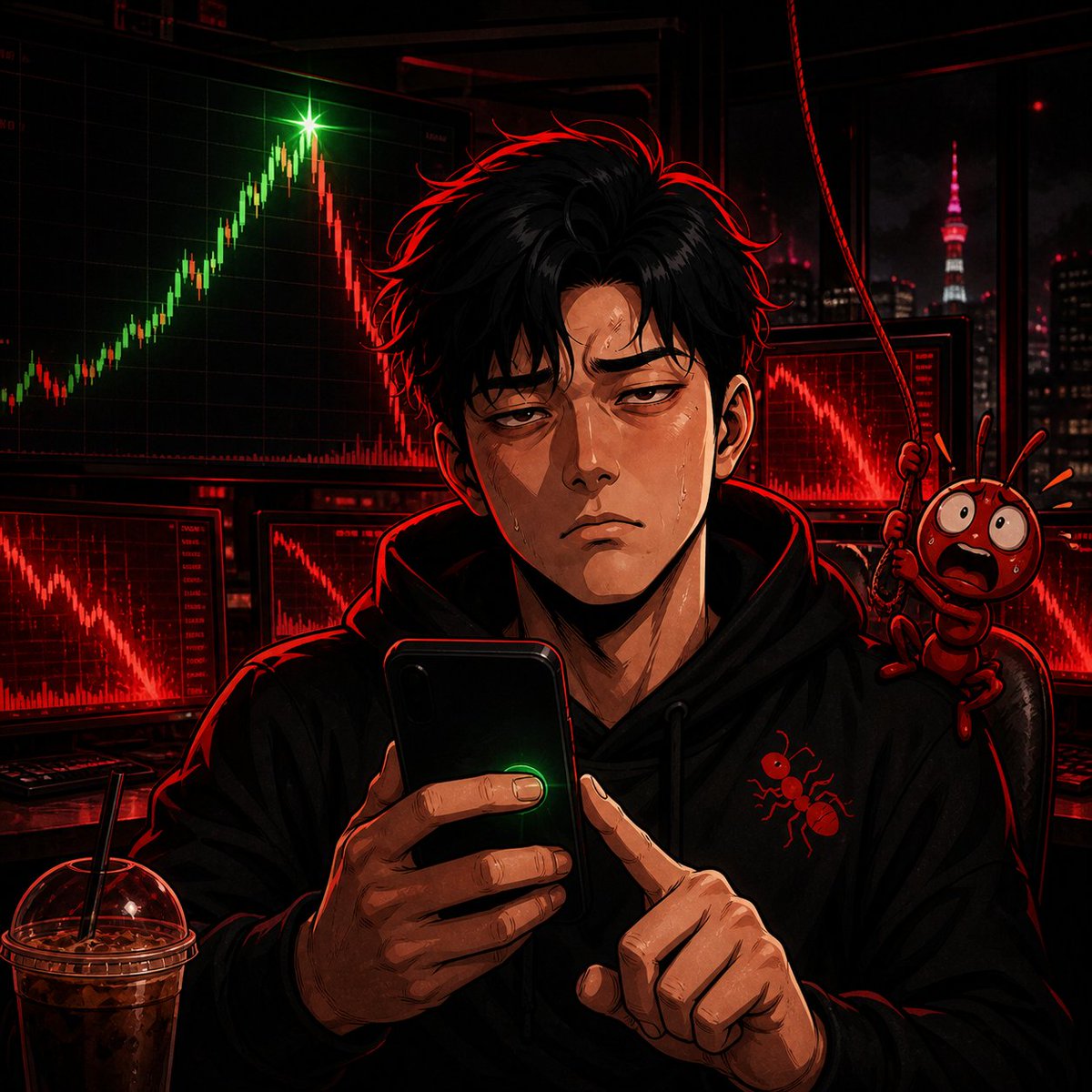 asianxtrader's tweet photo. Meet REKT Rick.

Seoul’s least disciplined retail trader. 🐜

Rick spent six months researching the market.
He finally bought.
The market crashed the next morning.

Ant warned him. Rick called it “long-term conviction.”

Buy high. Panic sell. Repeat. https://t.co/9vzu8dmxBQ