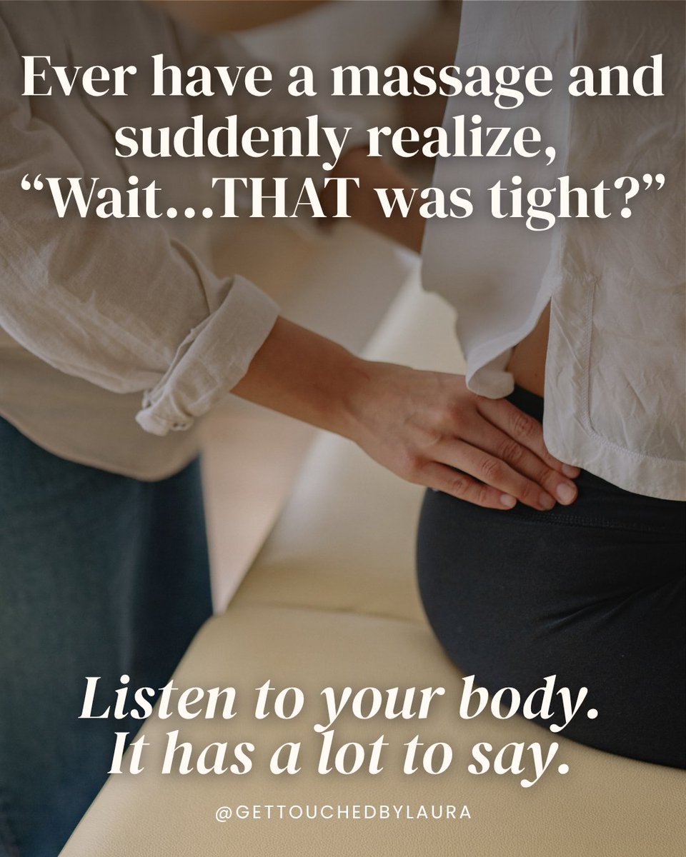 gettouchedmass1's tweet photo. Ever get a massage and think, “Wait...THAT was tight?”

Massage can help you notice where you’re holding tension.

Laura comes to you.

(310) 968-6111
https://t.co/KIhkiud56J

#MassageBenefits https://t.co/c55tFlgyRk