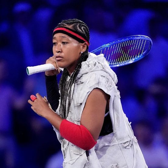 DailyLoud's tweet photo. Naomi Osaka pays tribute to Allen Iverson at the US Open. https://t.co/SoAazU0r0v