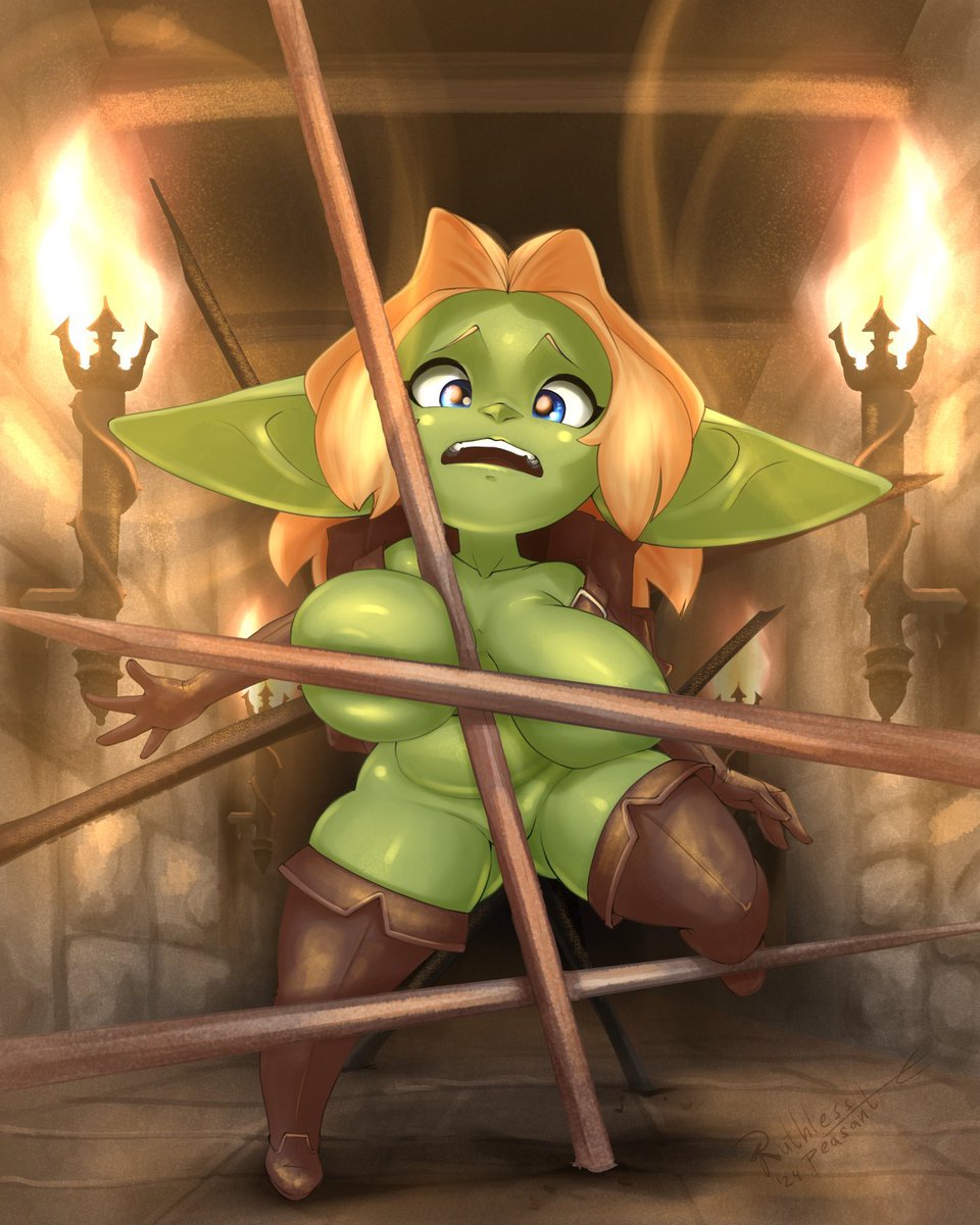 cursedgobbo's tweet photo. Originally a wood elf from the rural town of Phandalin, Sylvy grew a peasant with a penchant for stealing. Once of age she went off to the big city, only to be side tracked by a chance encounter with a hag. 

Attempting to steal from the fey got her turned into this tiny monster. https://t.co/xzdWjtQFH7