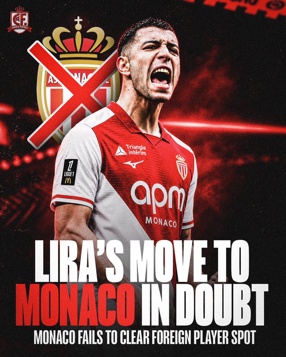 CharlaFtbl's tweet photo. ❌🇲🇽 Erik Lira’s move to Monaco is on the verge of collapse!

Monaco are unable to free up a non-EU spot and the transfer market closes in a couple of hours. Unfortunate news for one of the best Mexican players at the World Cup. https://t.co/4EHRyOLICa