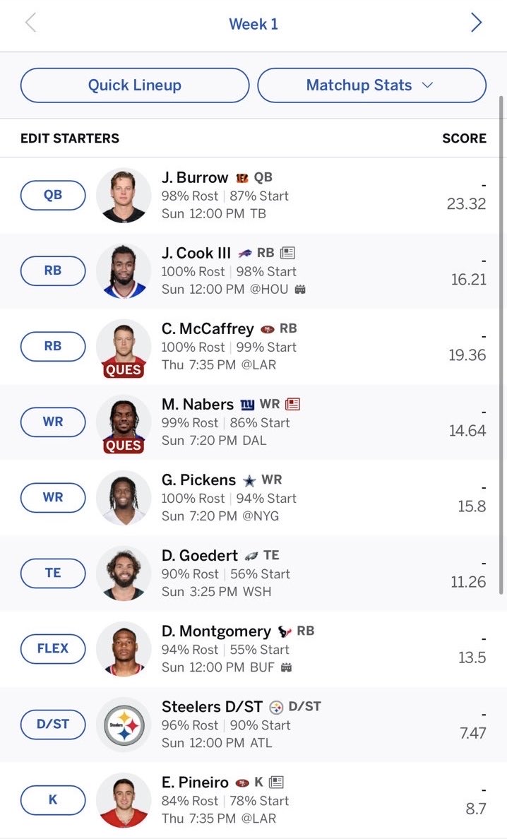 theballsneedluv's tweet photo. Some girl asked me and my roomate for help in her fantasy draft… my roommate ended up having sex with her as I sat alone on my couch drafting. Anyway, I built a really nice squad! https://t.co/jcS0eP4pQn