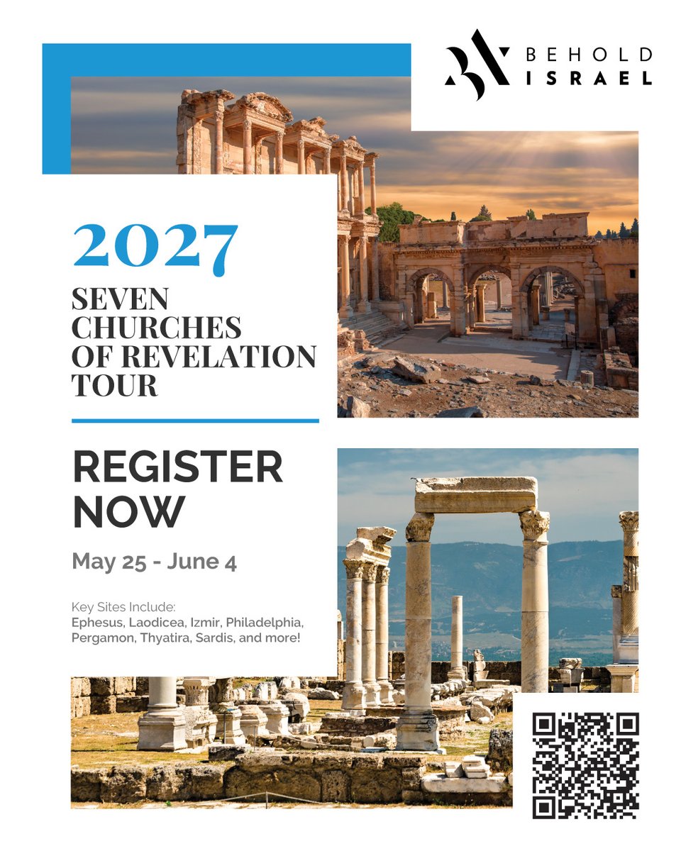 beholdisrael's tweet photo. Registration is open for two new 2027 tours: Footsteps of Paul and the Seven Churches of Revelation. Walk where Scripture happened. Learn more and register now: https://t.co/e8NaeWCOQ6 https://t.co/0qcdEJV5WX