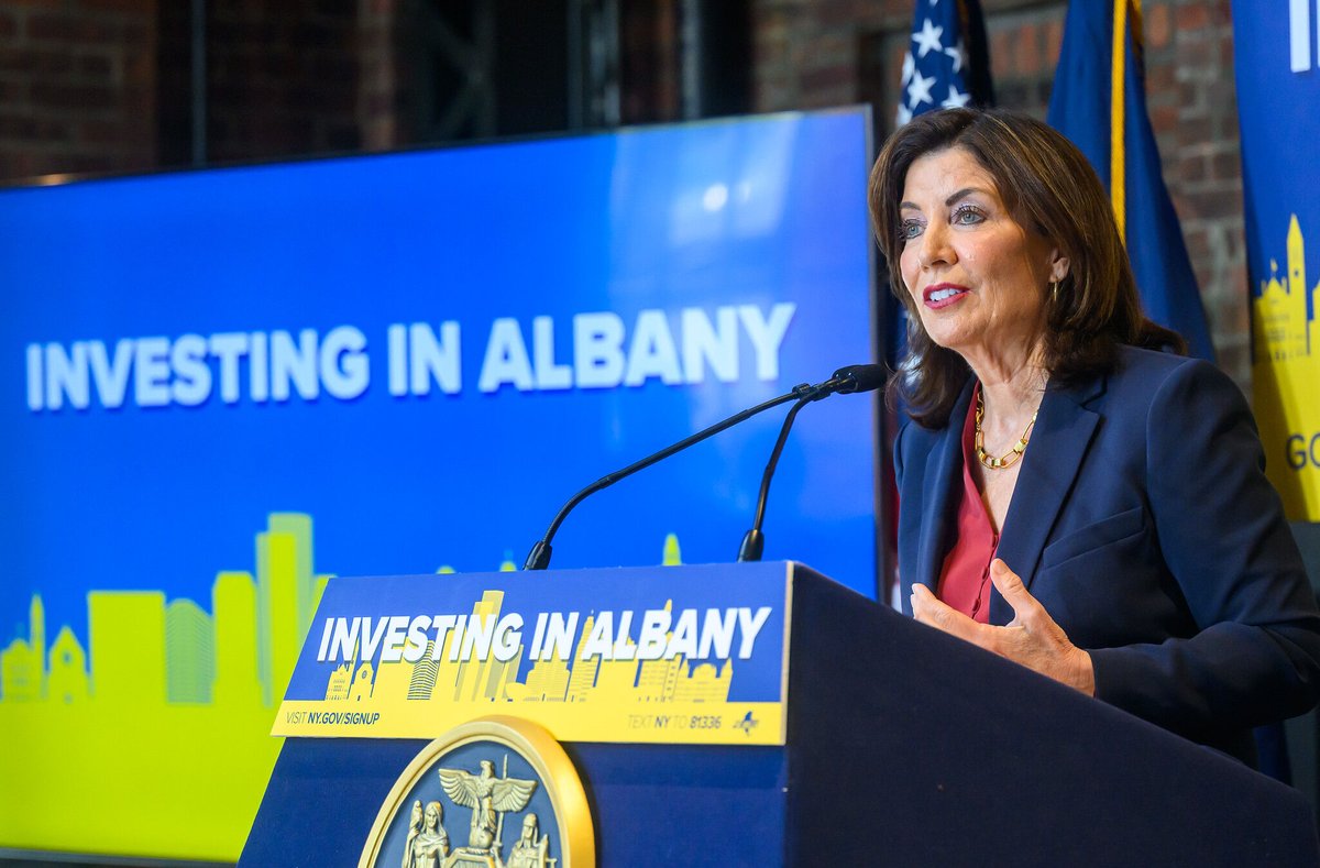 EmpireStateDev's tweet photo. .@GovKathyHochul's $400M Championing Albany’s Potential initiative is catalyzing investments in Downtown Albany — and major pieces of that vision are moving forward. 🏙️

From new housing to Liberty Park, here’s what’s taking shape. 🧵 (1/3) https://t.co/TDcF16V9J1