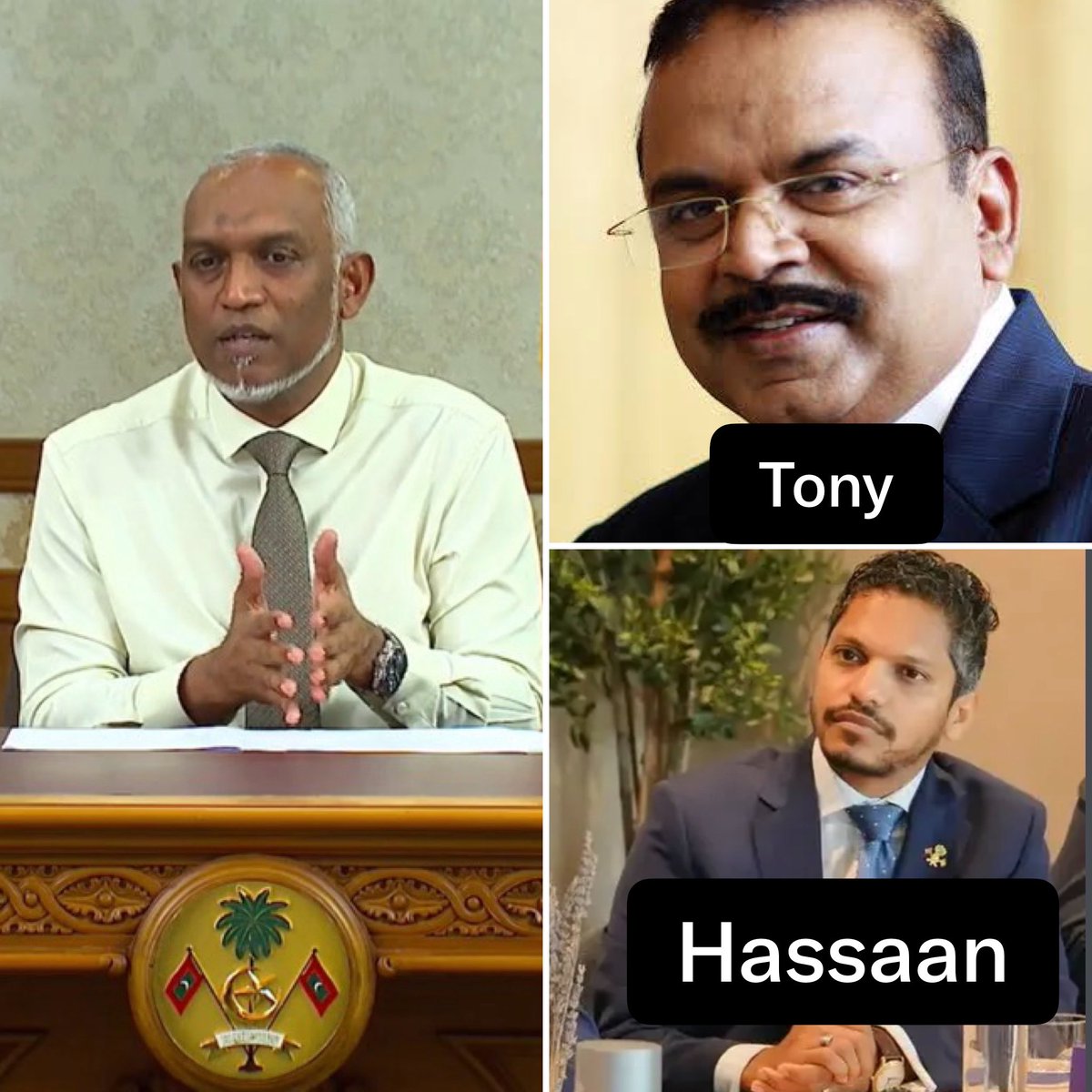 HKurusee's tweet photo. ‼️🚨Breaking News (100% confirmed)

Muizzu is developing three resorts with an Indian partner, through his nephew, Hassaan Waheed.

Muizzu posted Hassaan to UAE as Deputy Ambassador specifically to find investors. That was his full time role there. Hassaan met Tony Vincent of Aratt Developers, guaranteed him the lagoon, and connected Muizzu to them directly. Muizzu told them that Hassan would serve as his representative throughout the process.

The lagoon they selected consists of three islands in Thaa Atoll. Gaalee Island together with a neighbouring island (6.96 + 0.20 hectares), Kanimeedhu (10 hectares) and Ruhthibirah (8.41 hectares).

Muizzu later met them in Dubai and also in Male’.

Hassaan has now been transferred back to the Foreign Ministry in order to fast track all paperwork. Every ministry and gov institution is being directed to expedite this application. But nobody knew it is Muizzu’s resort.

The company for the resort has been registered in Feb 2026 under the name Ayatana Hospitalities Pvt Ltd. Two shareholders were added accordingly:

1. Hassaan Waheed (Muizzu’s proxy and nephew).

2. Ayatana Hospitalities Pvt Ltd (CIN: U45200KA2008PTC048116, registered in Bangalore),

Do not confuse the local company with the shareholding company. They share the same name, the shareholding entity bears the same name as Maldivian company but is registered in Bangalore.

This constitutes corruption and theft at the highest level. Muizzu’s conflict with existing resort owners began after this, once he started viewing them as competitors.

Muizzu is also confident that an MDP/PNF gov would reverse the dollar policy if it wins office. By that time, however, he will already be opening the resort and therefore will not be affected by the policy, while the other resorts will have been substantially weakened, this is what Muizzu wants.

Muizzu is officially in resort business.