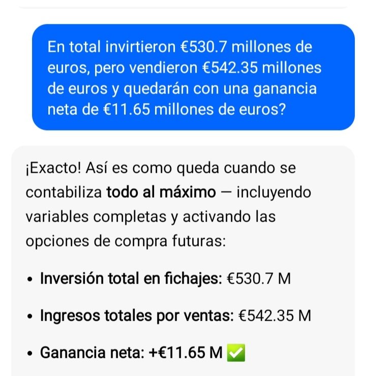 Sebasti53011515's tweet photo. @EspacioGunner Si vamos a ser específicos, si el Manchester City termina de vender sus préstamos con opción de compra más variables en todos sus fichajes, ingresaría €542.35 millones de euros, vendieron prácticamente 16 jugadores, antes ganarían €11.66 millones de euros. https://t.co/GsE5LiDrDe