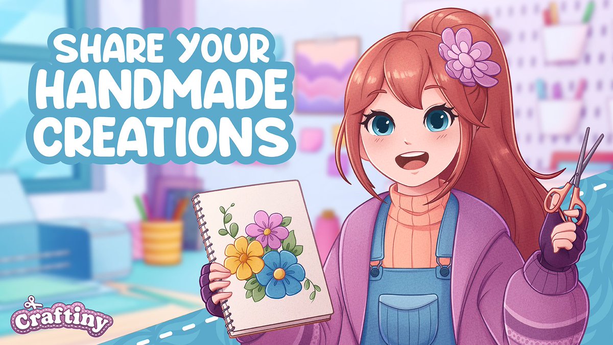 MissticStudio's tweet photo. My partner and I are creating Craftiny, a game about handmade creations and running a small business.

Today, we want to see YOUR creations!
Show us what you make, no matter what it is.
Stickers, crochet, embroidery, paintings... we want to see it all! https://t.co/7g2u0cO5mg