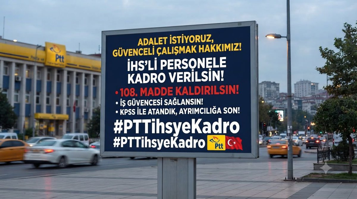 mikail_renas12's tweet photo. Çalışanların geleceğe güvenle bakabilmesi için İHS’ye kadro istiyor şarttır.

@tahsinocakli @ertugkocacik @AvukatErsanAksu @55erhanusta @ismailgunes64 @suleymansahan66 @MustafaBilici__

#PTTihsyeKadro https://t.co/j5rMoblXrj