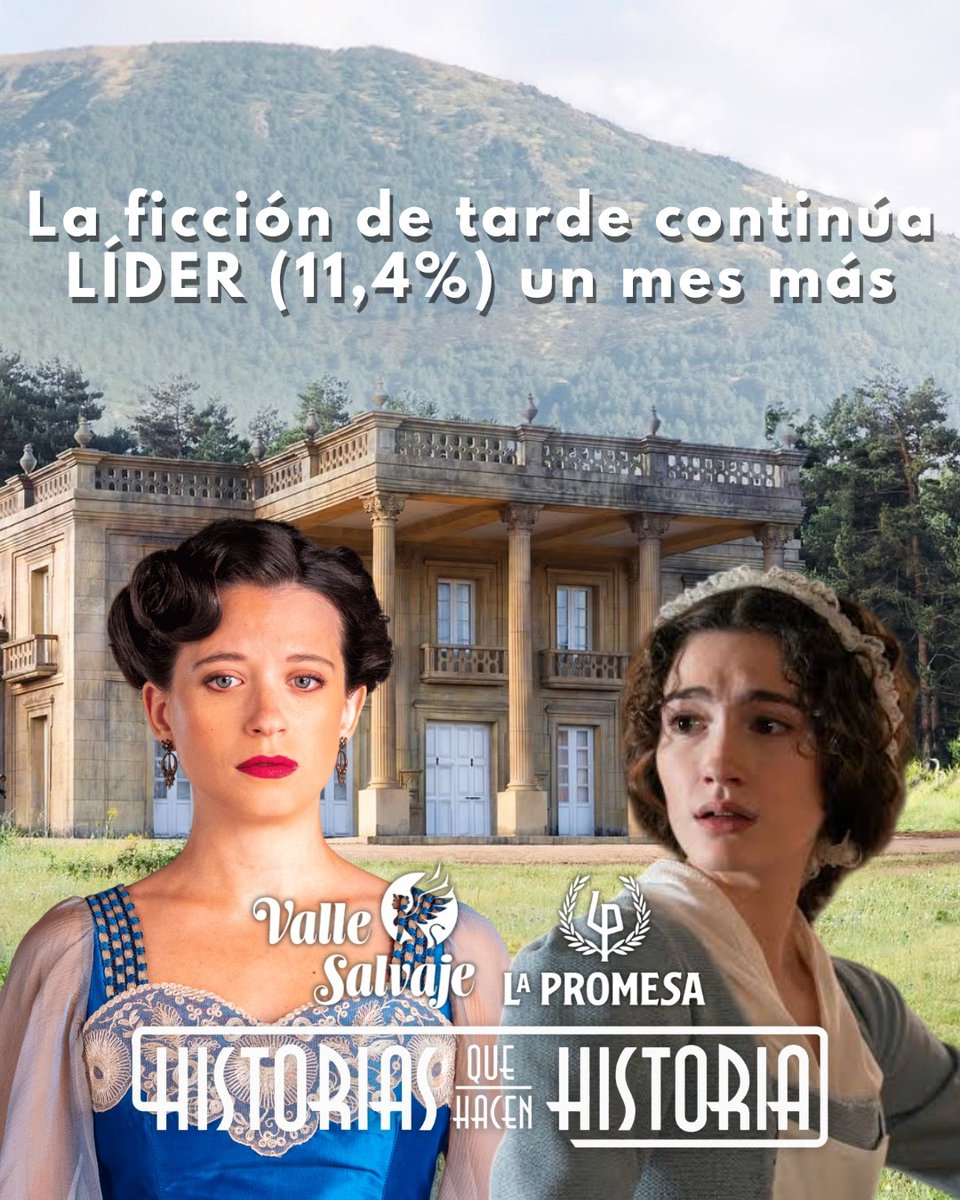 RTVE_Com's tweet photo. #Audiencias | 21 MESES #LIDERANDO 🥺❤️
Las series @ValleSalvajeTVE y @lapromesa_tve continúa situando a @La1_tve como #LÍDER desde diciembre de 2024
.
✨ @ValleSalvajeTVE anota un 10% y supera a la segunda oferta en 1,9 puntos.
✨ @lapromesa_tve sigue siendo #IMBATIBLE con un 12,5%. LIDERA todos los días de agosto con una ventaja de 3,8 puntos.
🌠 ¡#ImparablesRTVE, GRACIAS!
https://t.co/7B4ilgRyJO