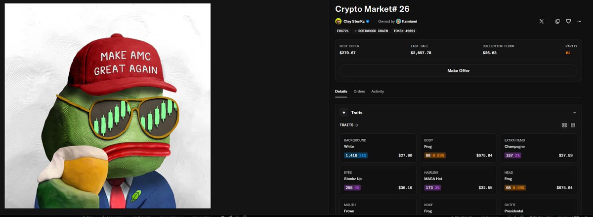 elliotlfg's tweet photo. #1 Clay StonKz sold for $2700

Clays will be the #1 PFP Collection on Robinhood

You will probably realise that at 1 ETH floor tho. https://t.co/oJWAvbJlOO