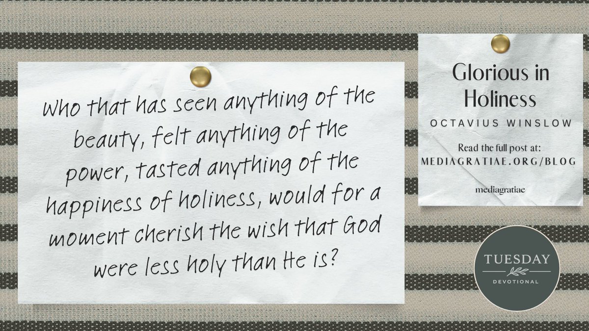 mediagratiae's tweet photo. 🆕📝 Glorious in Holiness  ✍🏼 Octavius Winslow
🔗 Read the full post: https://t.co/kVuEwc2mwT

#Holiness #AttributesOfGod #OctaviusWinslow #ChristianQuotes https://t.co/z67MJfmsUo