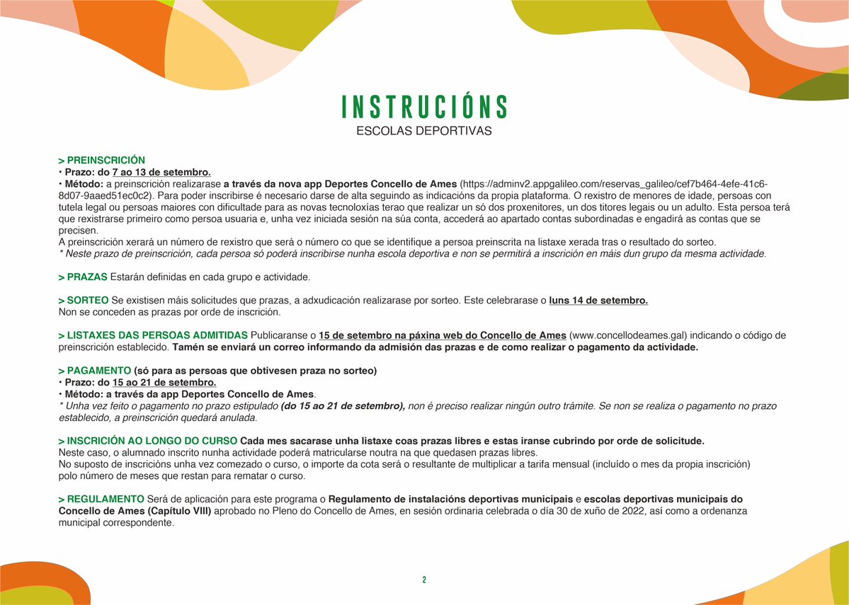 concellodeames's tweet photo. O luns 7 setembro abre o prazo de preinscrición nas actividades das Escolas deportivas 2026-2027 ⚽️🩰🏓
📋 A listaxe de admitidos publicarase o 15 de setembro na páxina web municipal.
Toda a ℹ️🔗 https://t.co/hPdmibPQdL
#EscolasDeportivas #Deporte #Ames #ConcelloDeAmes https://t.co/X8CXgUeSbG