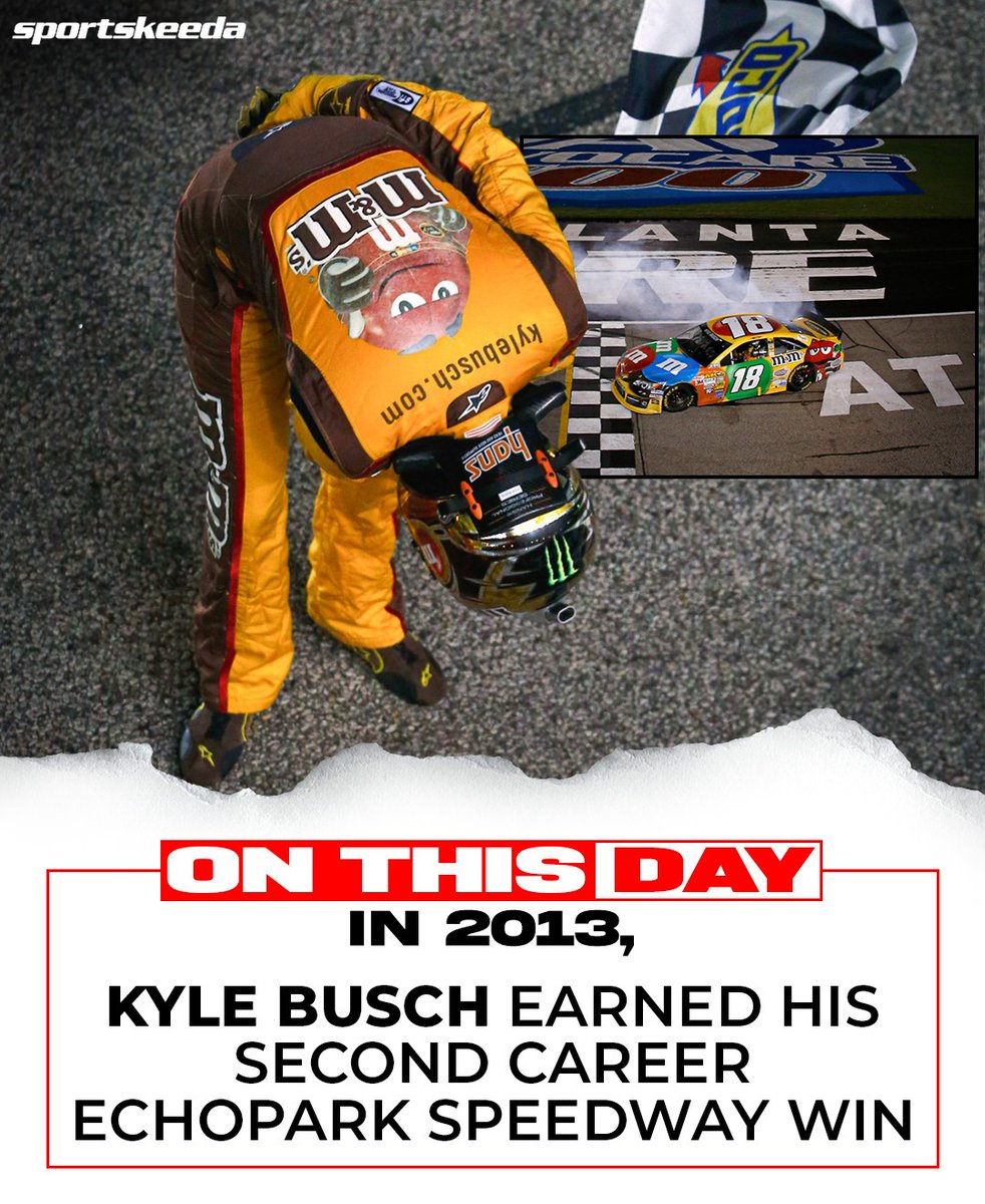 NASCARatSK's tweet photo. 11 years ago today: Kyle Busch returned to Victory Lane at EchoPark Speedway 🏆🏁
#NASCAR #KyleBusch https://t.co/lSVVuYPF5b