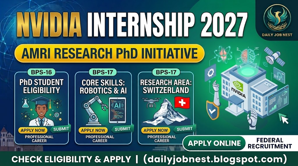 DailyJobNest's tweet photo. 🎓 NVIDIA AMRI Research Internship 2027

Artificial Intelligence
Generative AI
Robotics &amp; Embodied AI
Computer Vision

🔹 PhD/Graduate Students
🔹 Python, C++, PyTorch &amp; CUDA
🔹 No fixed deadline stated
👉 Details &amp; application:

https://t.co/SWtuMqS3w4 https://t.co/a7SvGVNLcl