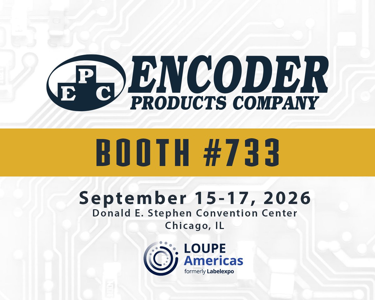 EncoderProducts's tweet photo. From controlling print registration to maintaining converting accuracy and monitoring materials, reliable motion feedback is critical throughout the labeling process.
See us at Booth #733 in Chicago.
https://t.co/2R4PISLuqX
#LOUPEAmericas #Labeling #MotionFeedback https://t.co/PiO69TIle9