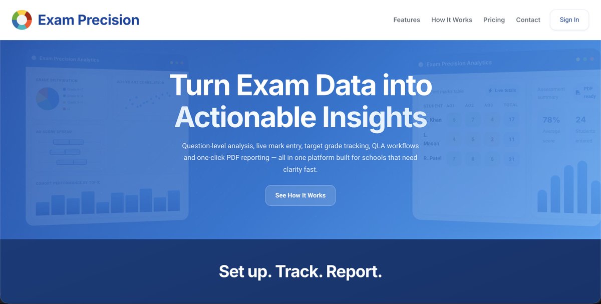 ExamPrecision's tweet photo. Exam Precision is constantly evolving. 🚀

It doesn’t just store your assessment data. It makes collecting, presenting and analysing it effortless.

Less data admin. More actionable insight.

https://t.co/Vyv7g5Mbfa

#EdTech #Education #Assessment #DataDriven #TeacherTools https://t.co/HOwWq41MFw