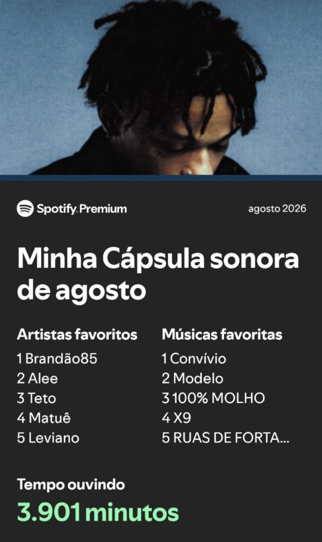 xtranh000's tweet photo. Mês foi fraco e escutei várias músicas repetidas do mês passado🙃. https://t.co/2Lc9kuDm1N