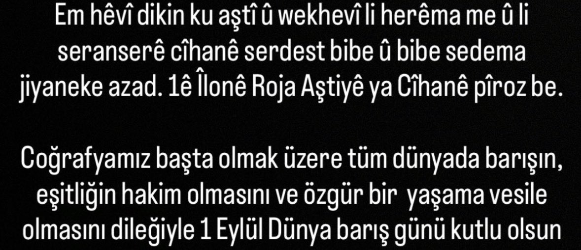 byrm_myda's tweet photo. #1EylülDünyaBarışGünü https://t.co/Ztbm2iSUul