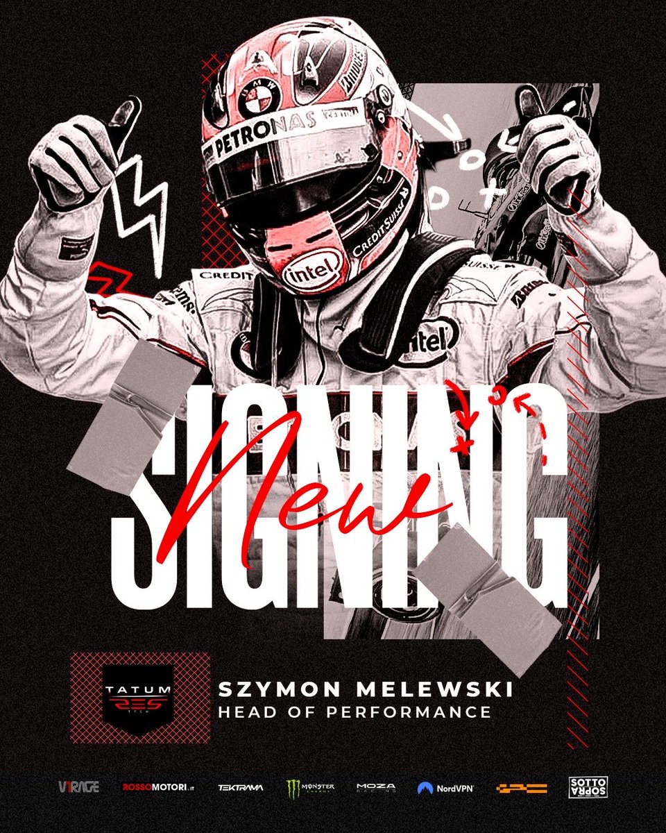 TatumEsports's tweet photo. We are pleased to welcome Szymon Melewski to the team.

Joining our performance department as Head of Performance, he brings technical expertise, analytical precision, and a  mindset to help our drivers and engineers push their limits more.

👉 @szymon_melewski

#TatumResTech https://t.co/ODxdeyXKQN