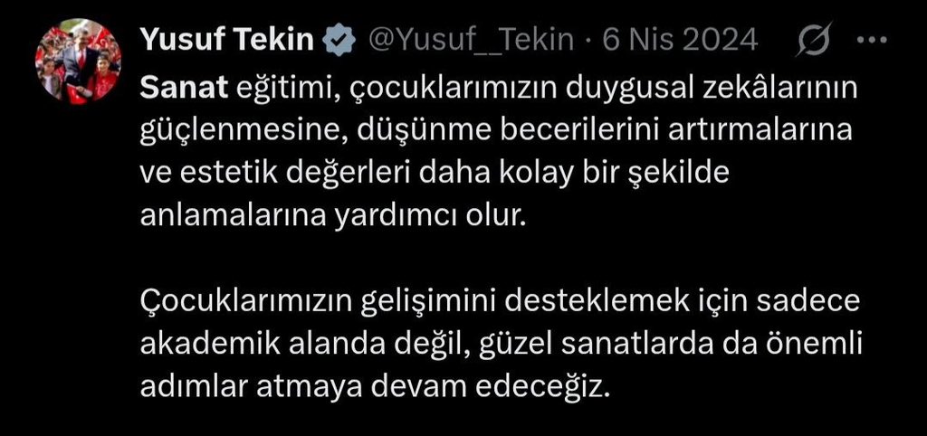 ralgadze's tweet photo. Binlerce aday umutla bekliyor.
2026’da Görsel Sanatlar’a EN AZ 500 KONTENJAN! 🎨
Bu kez hayallerimiz yarım kalmasın.
Bizi çocuklarımızla buluşturun. 🙏🏻

@RTErdogan @Yusuf__Tekin @oktay_saral @dbdevletbahceli @edipuzen

#AGSgörselsanatlaradilatama https://t.co/mLNgGas4oo