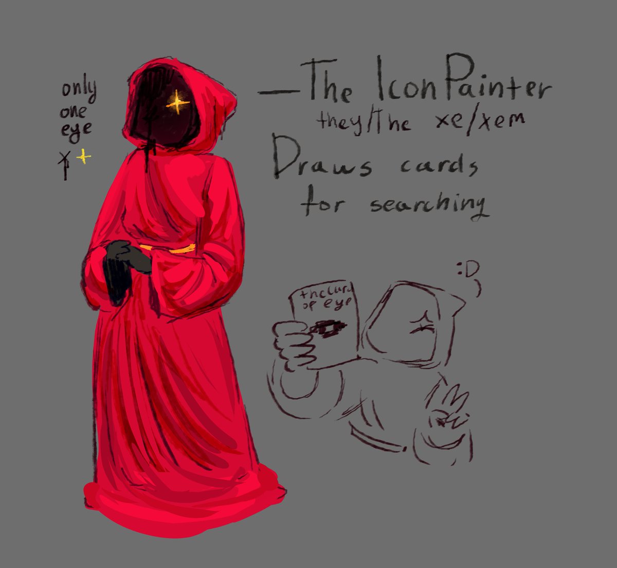 Spare_R0w's tweet photo. ahem, my #FeedThePit OC. The Icon Painter (Or just Painter) https://t.co/fk3vLwtQ1i