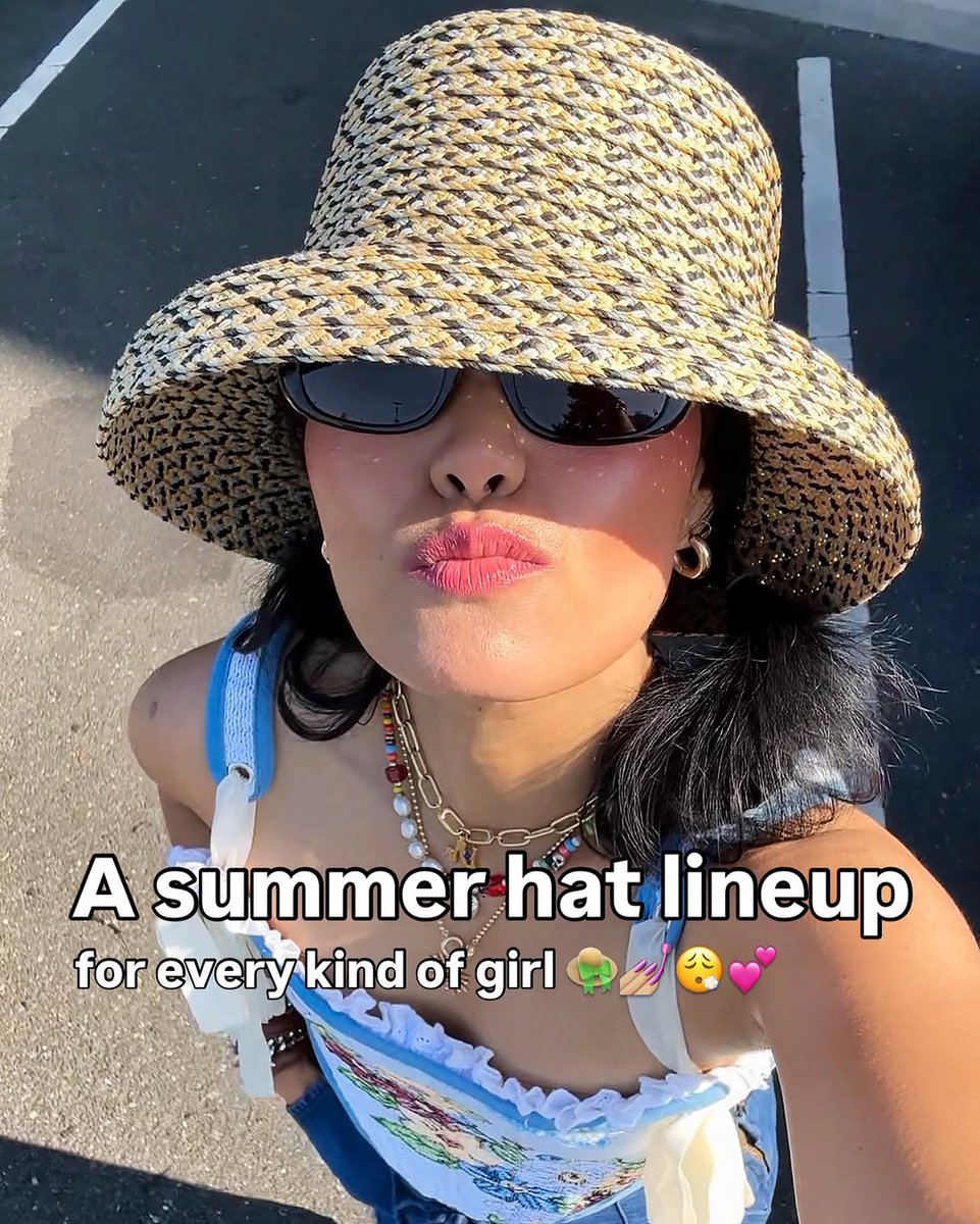 nanphanitajac's tweet photo. Many shades of hats for every kind of girl ✨👒 Celebrating National Straw Hat Day—May 15 the chicest way possible because the right hat can instantly amp up your outfit and give you that extra sun protection this summer.

Whether you’re a neutral girl... https://t.co/w3siRlS85o
