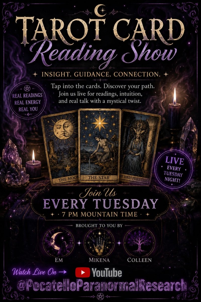 Pokyparanormal's tweet photo. Tonight live at 7 Mountain. 
In this premiere episode, we track The Fool from its origins as Il Matto in Renaissance Italy to its modern status as the ultimate archetype of pure potential. We also explore the fascinating psychology behind divination and paranormal curiosity. 🧠✨ https://t.co/CdkC0I64FT