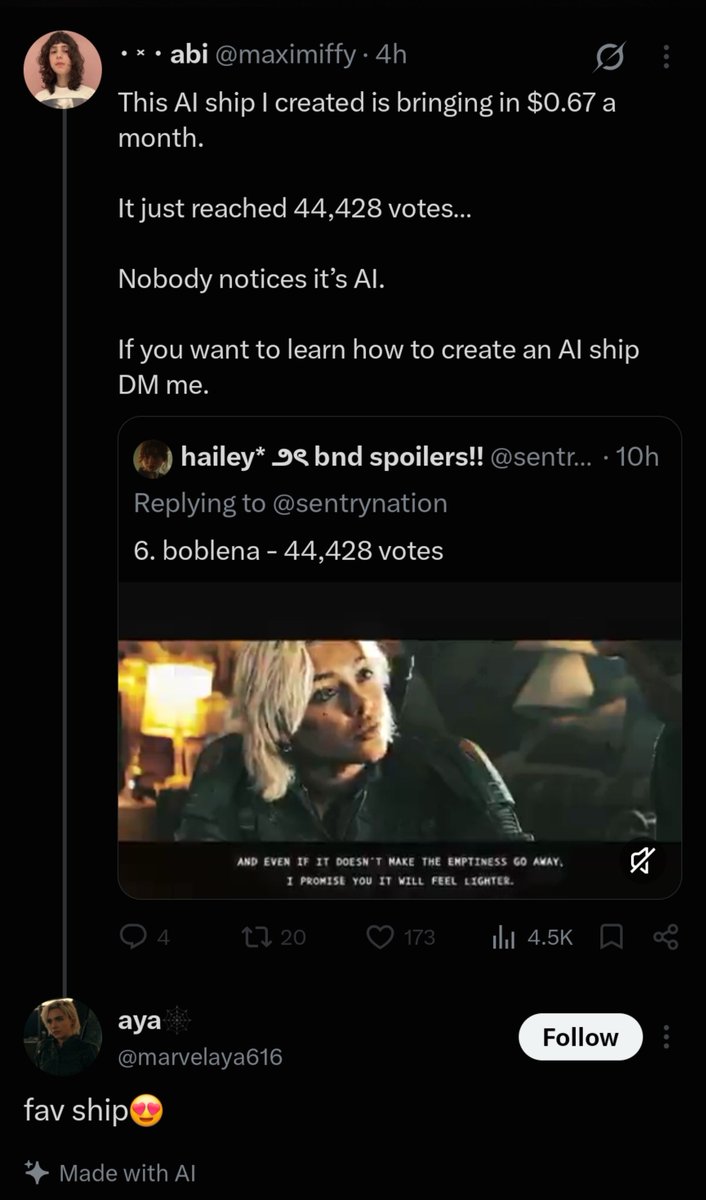 unbvrnttt's tweet photo. Very bold coming from the fandom that goones to actresses ai pics every day, uses chatgbt in their fics https://t.co/X0rkb0yk8X