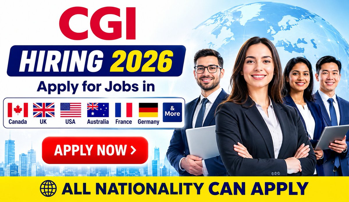 KumarSande29978's tweet photo. CGI Careers 2026 – Global Job Opportunities!

👉Apply Now:- https://t.co/dVPIqnjWM6

Explore different jobs👉 https://t.co/GPJKOXQID9

#CGICareers #CGIJobs #Hiring2026 #HBDJanaSenaniPawanKalyan #JobsInCanada #JobsInUSA chump-coin:native #UKJobs #TechJobs #JobSearch #HiringNow https://t.co/wRma2ZpLsL