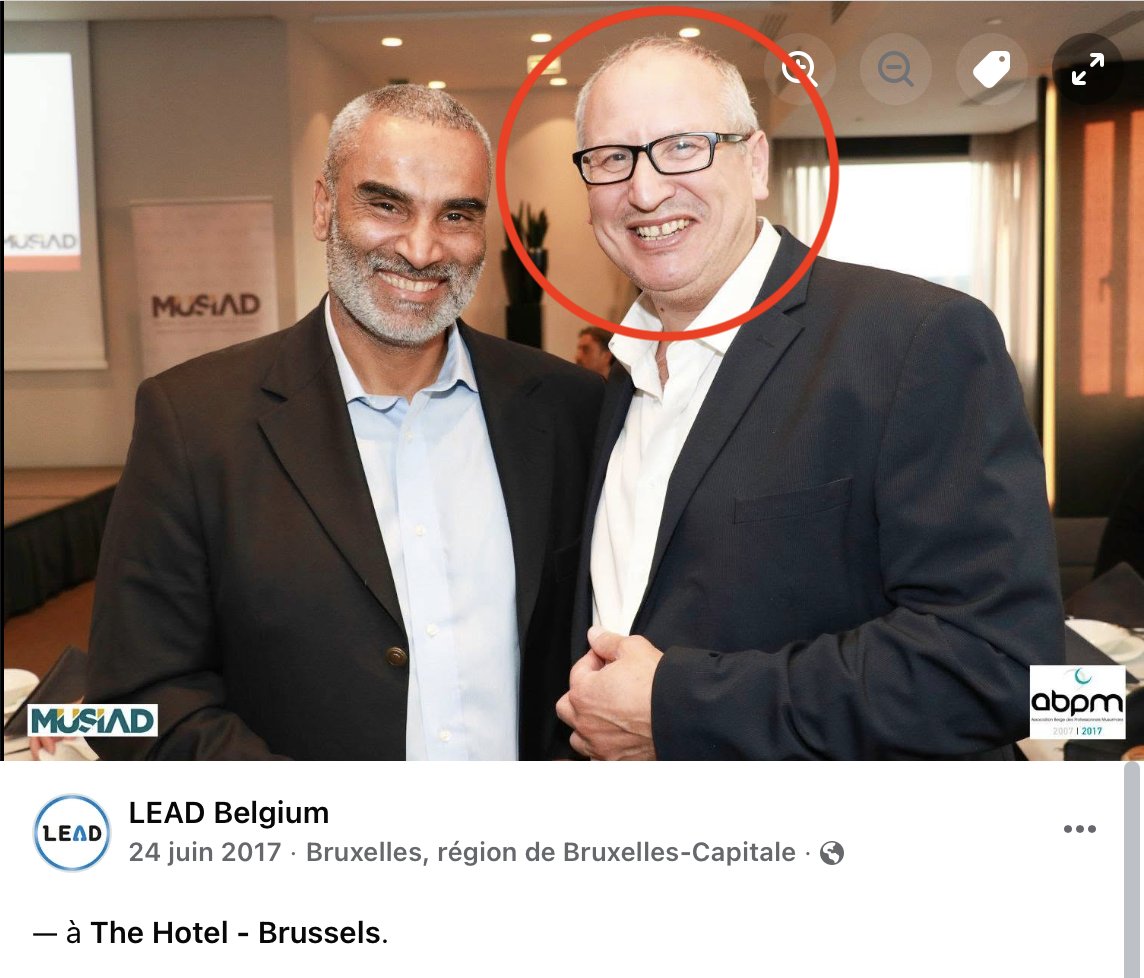 H_Montefiori's tweet photo. 📌 Invité très régulier de #LEADBelgium, Mustafa Chairi, ancien président et cofondateur du Collectif Contre l'Islamophobie en Belgique [#CCIB], branche belge du Collectif Contre l'Islamophobie en France [#CCIF].

⚠️📰 En 2020, une source sécuritaire révélait dans un article de @LeVif que: “le Collectif Contre l'Islamophobie en Belgique [#CCIB] est connu pour ses liens étroits avec les Frères musulmans”.