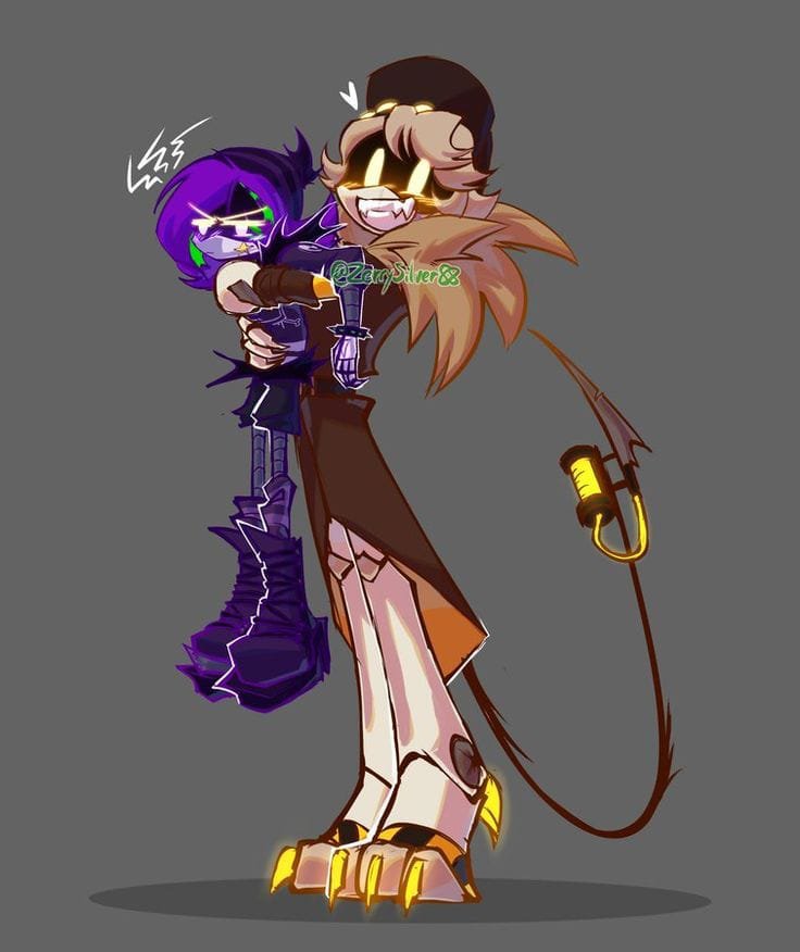UzinChaos_'s tweet photo. Ahhh why do they look like they're about to cause absolute chaos together heheh 🫠
Art made by @ZerrySilver88 
#Nuzi #Uzidoorman #Murderdronesfanart https://t.co/7BkgVxIxxa