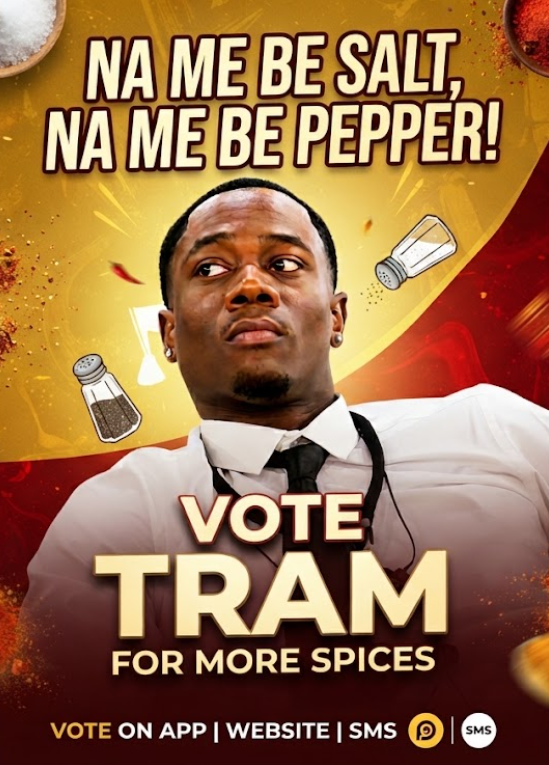 heyboonsuccess's tweet photo. VOTE TRAM‼️‼️‼️
#bbnaija #bbnaija11 https://t.co/XVnmKR4jcE