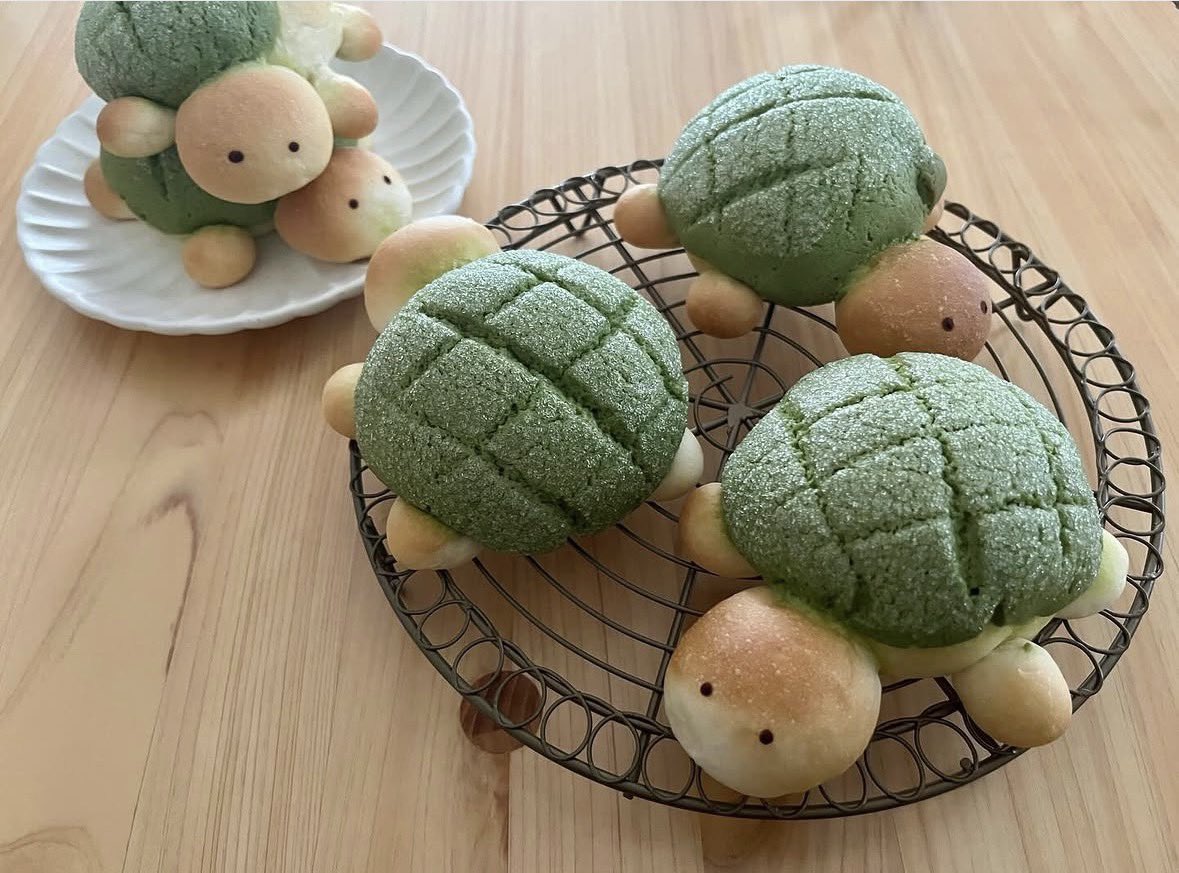 j1hch's tweet photo. 自分で作っておきながらこんなに可愛い亀ちゃんたち可哀想で食べれない…
どこから食べる派?? https://t.co/39BAxajZS5
