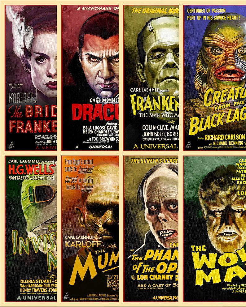 HorrorHammer1's tweet photo. Universal Monsters https://t.co/T5OhUyMvN5