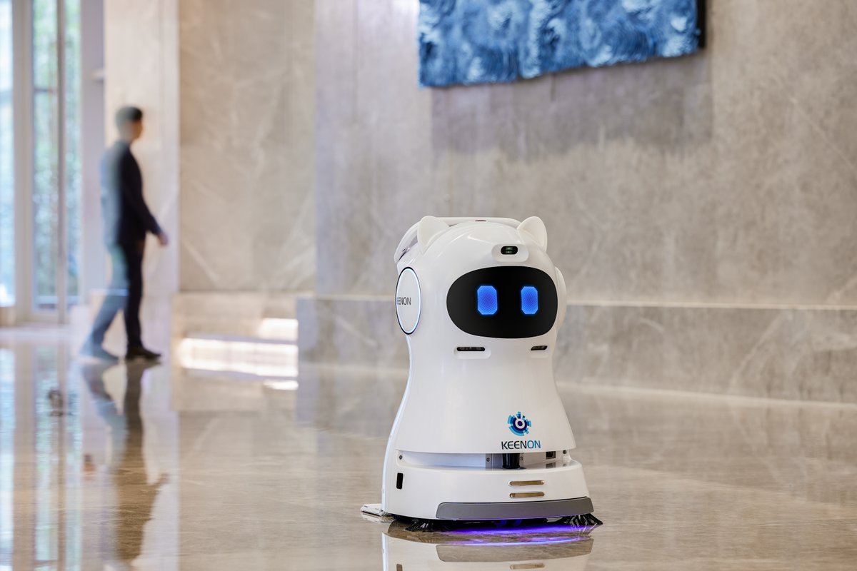 RobotCobotAU's tweet photo. Our KLEENBOT C30 is a smart, quiet autonomous cleaning robot for commercial spaces.

- Sweep, dust mop and vacuum
- Up to 2,500m² coverage
- Quiet 50dB operation
- Ideal for offices, hotels, retail and healthcare

Smarter cleaning with RobotCobot. https://t.co/JUWlyrbaC0