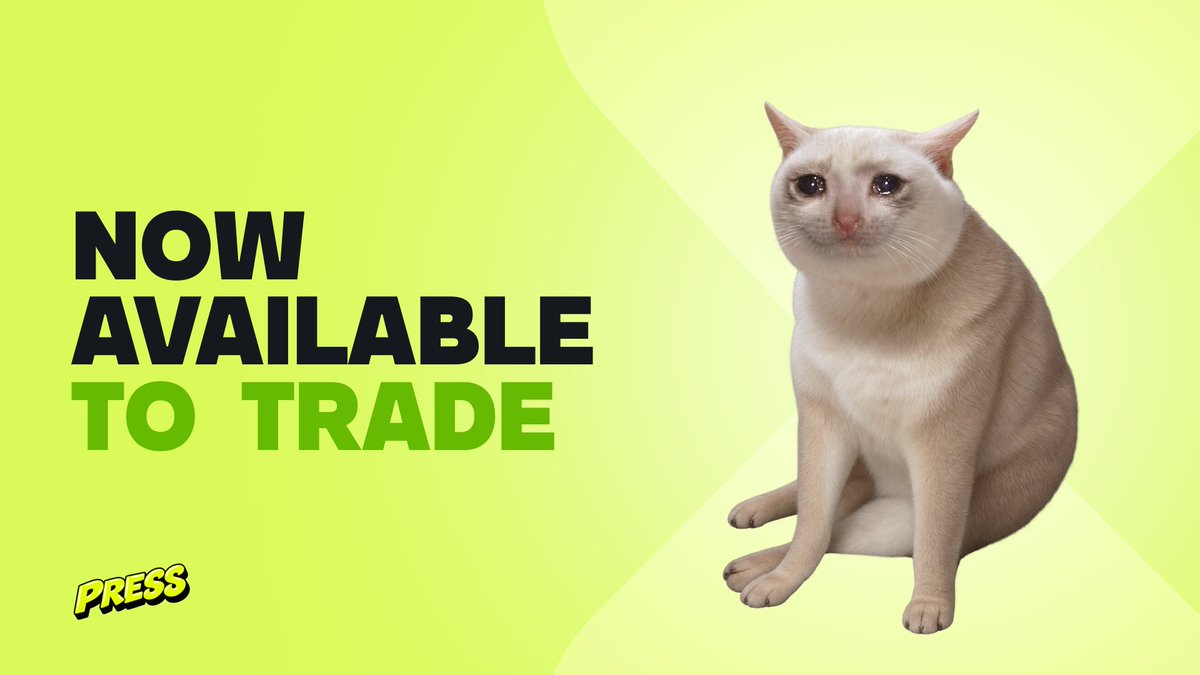 pressdotfun's tweet photo. $CASHCAT is now available on https://t.co/YkqtLM79HO https://t.co/PG3ntUhNvA