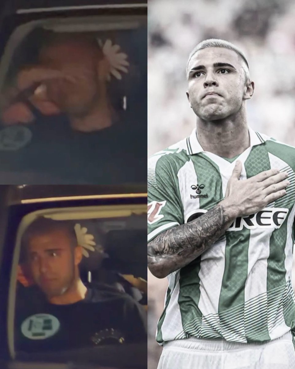 MotivacionesF's tweet photo. ¡UNA IMAGEN QUE ROMPE EL CORAZÓN!😔

Pablo García, canterano del Real Betis durante 15 AÑOS, fue informado HOY de que no continuará en el primer equipo esta temporada. ❌

¿El motivo? El Betis necesitaba LIBERAR UNA PLAZA para poder inscribir a Dani Ceballos tras su regreso. 😳

El canterano abandonó las instalaciones del club COMPLETAMENTE DEVASTADO. 💔😭

15 AÑOS defendiendo estos colores y así termina todo… 🟢⚪️