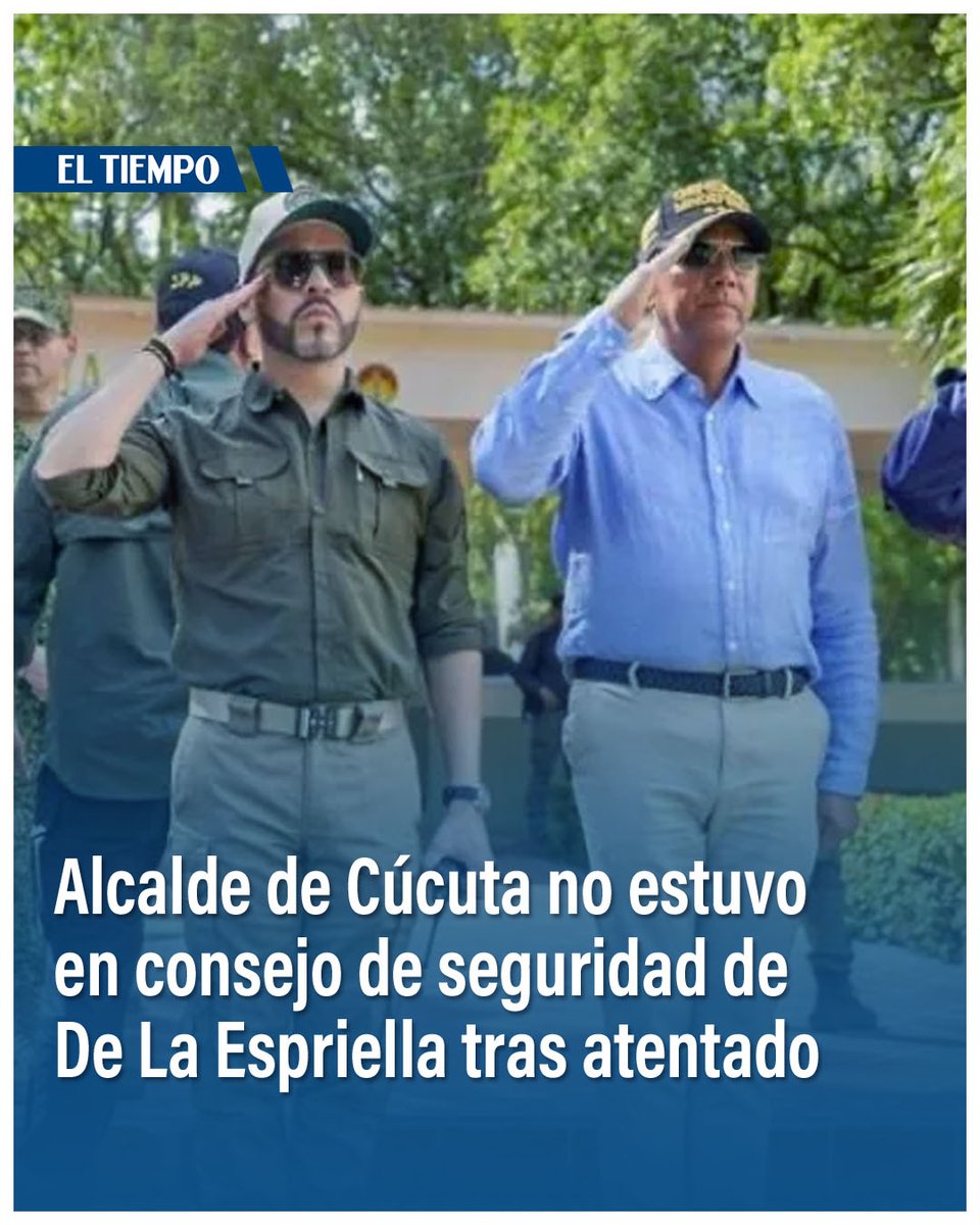 ELTIEMPO's tweet photo. 🔴Alcalde de Cúcuta no estuvo en consejo de seguridad de De La Espriella tras atentado y el gobernador llegó tarde

El presidente canceló su agenda y se desplazó hasta Cúcuta para realizar un consejo de seguridad y tomar medidas tras la detonación del carro bomba.

Le dejamos más detalles: https://t.co/m1b8c4Kimv
