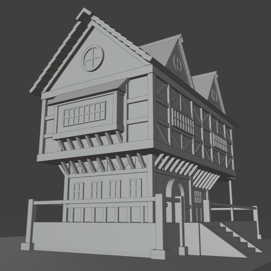 GuttieriManuel's tweet photo. Low Poly medieval fantasy house ready for the central village.
Can't wait to drop a shader on it in Unity!
#Indiegame #IndieGameArt #gamedev #blender https://t.co/qAzVAYNRKI