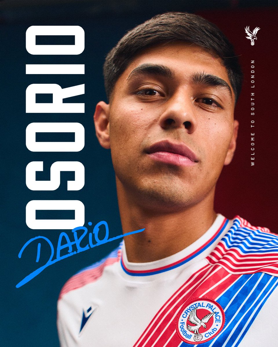 CPFC's tweet photo. Another has landed. 🛬

We are delighted to announce the signing of Darío Osorio from Danish side FC Midtjylland on a season-long loan, with an option to buy. https://t.co/rRusk045CO