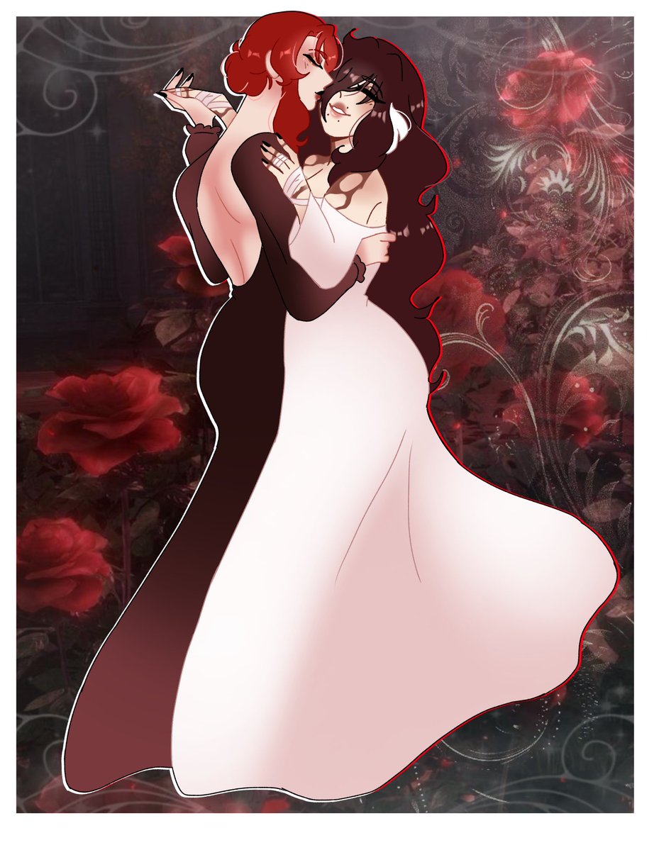OracledDecay's tweet photo. some recent art i made for @ashenblunt of our ocs lyra and qiana (first drawing) then heliane and alena (second) https://t.co/2YqStIzTZJ