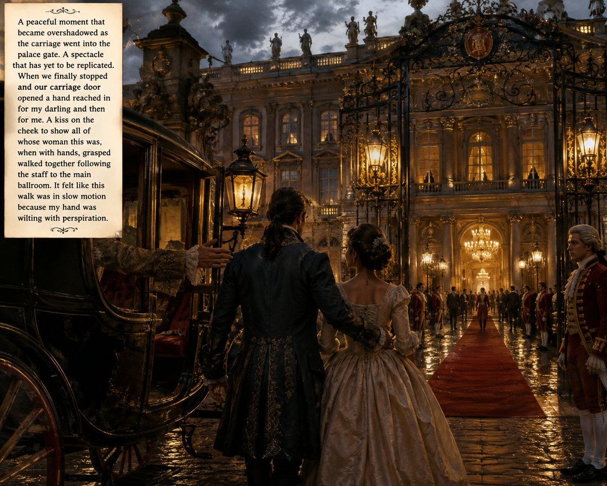 victorredus's tweet photo. A glimpse into my upcoming book: Part Two.
“A peaceful moment that became overshadowed as the carriage went into the palace gate. A spectacle that has yet to be replicated.”
A night at the palace. Politics, power, and uncertainty ahead.
This is only the beginning.
📖 Coming soon.#HistoricalFiction #HistoricalAdventure #BookTwitter #AmWriting