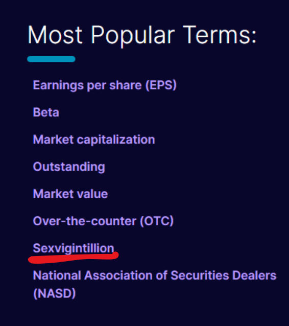 369devv's tweet photo. NASDAQ HAS A MEME CHARACTER ON THEIR WEBSITE

The name of it is "Sexvigintillion"

How do we not have a runner for this yet?

https://t.co/b8EB4ui9Cr

https://t.co/7dmbUo9aMb

making it a stock pair to QQQ, this is so free https://t.co/ol7NFQQfGy