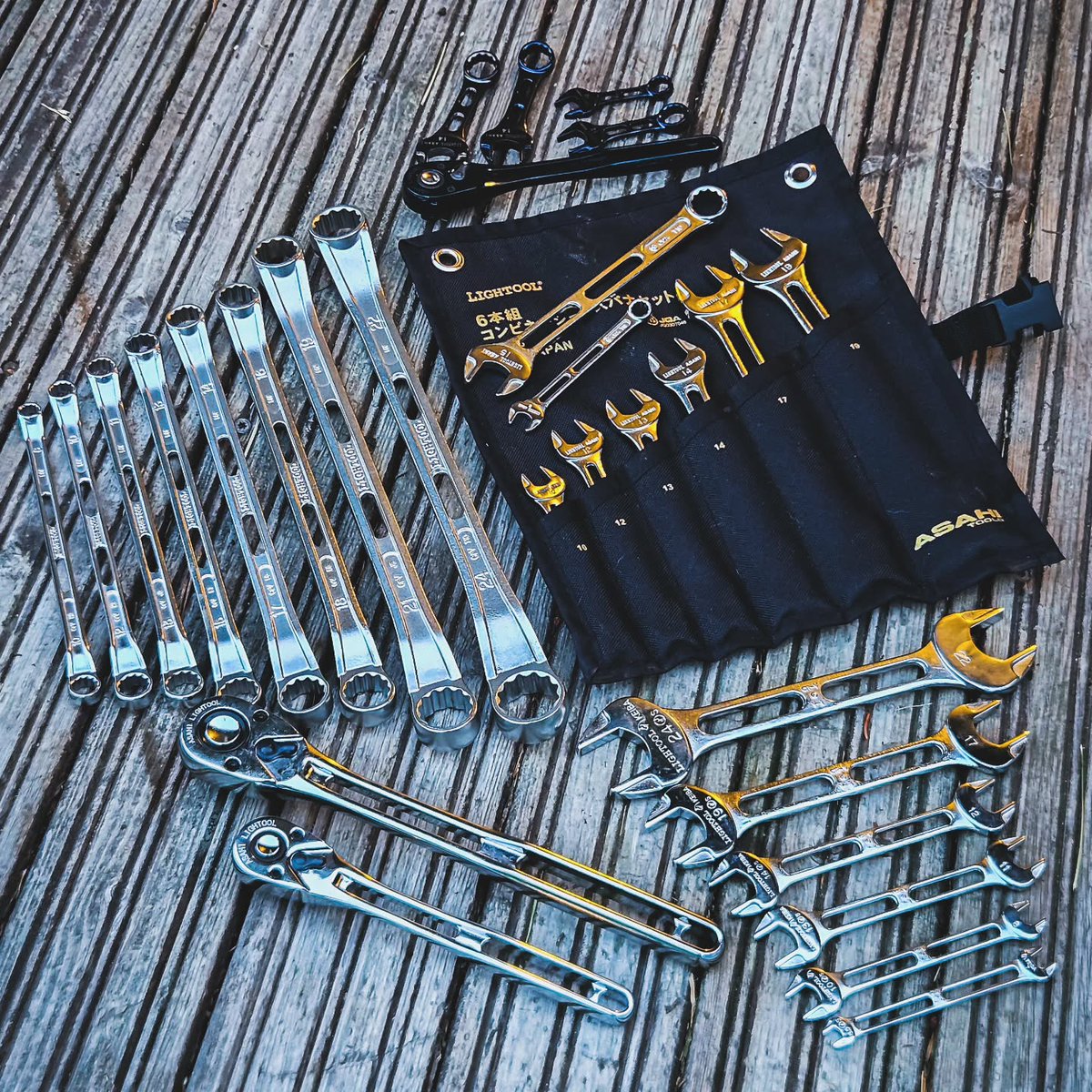 NoeliaHerrqm's tweet photo. Why these wrenches? They perfectly unite form and function—something rarely achieved this well. The Lightool range is my favourite, despite not seeking maximum lightness. Asahi produces them at scale, yet each wrench feels precision-made with care. https://t.co/DZwTcmaldt