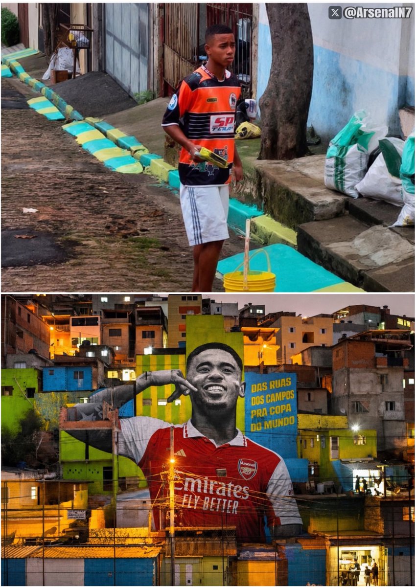 ArsenalN7's tweet photo. 🇧🇷 Brazilian icon Kaká to Gabriel Jesus: “Years ago, I was shown a photo of you painting the streets. Now the streets are painted with you” 🤙 https://t.co/mN5bsElr4y