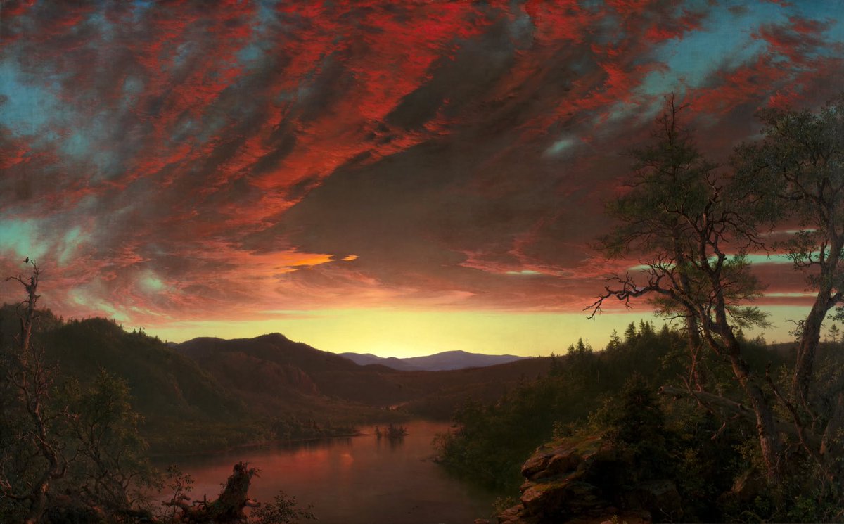 DailyClassicArt's tweet photo. Frederic Edwin Church - "Twilight in the Wilderness" (1860) https://t.co/2HugCViFSj